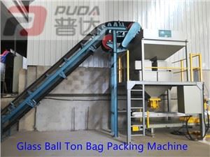 Máquina envasadora de bolsas de toneladas con bolas de vidrio