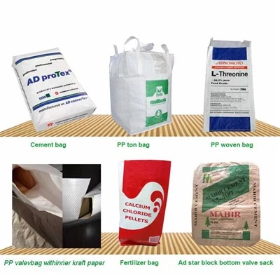 Bolsa de embalaje de masilla de pared con costura trasera tejida de PP de 20 kg, 42 kg y 50 kg