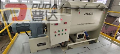 Máquina de mezcla horizontal de polvo de correa de doble tornillo