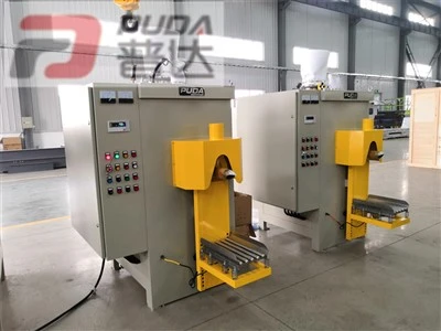Máquina envasadora de bolsas con válvula de polvo